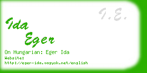 ida eger business card